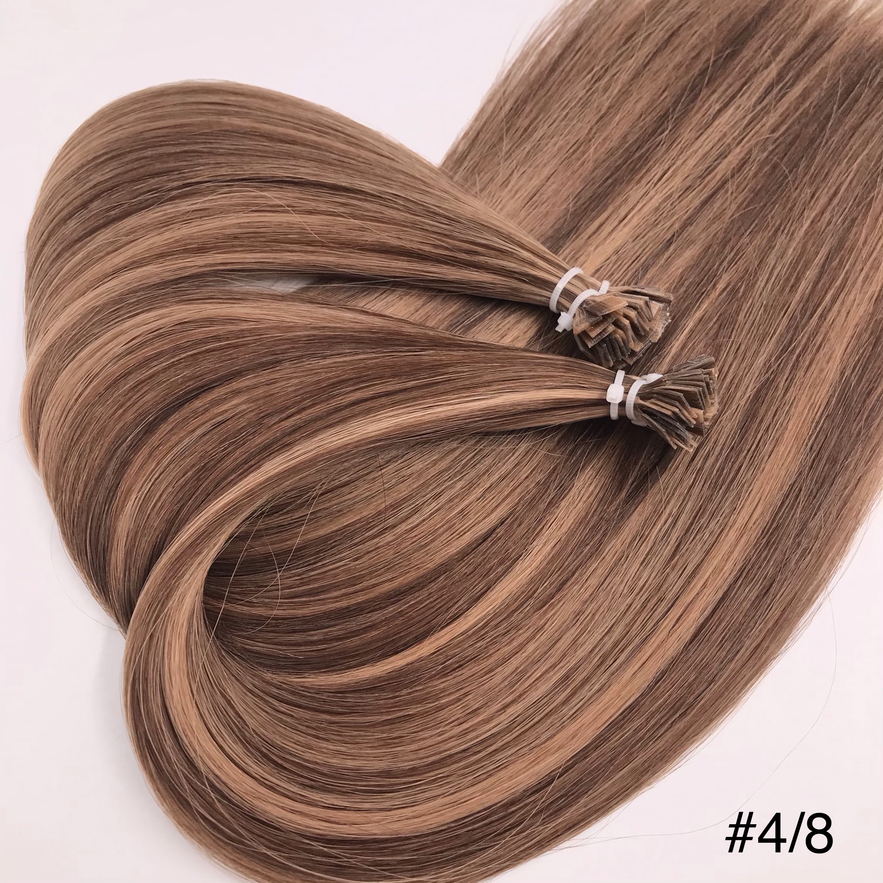  High-quality Hair Extensions Supplier Flat tip Piano color #4/8 J13