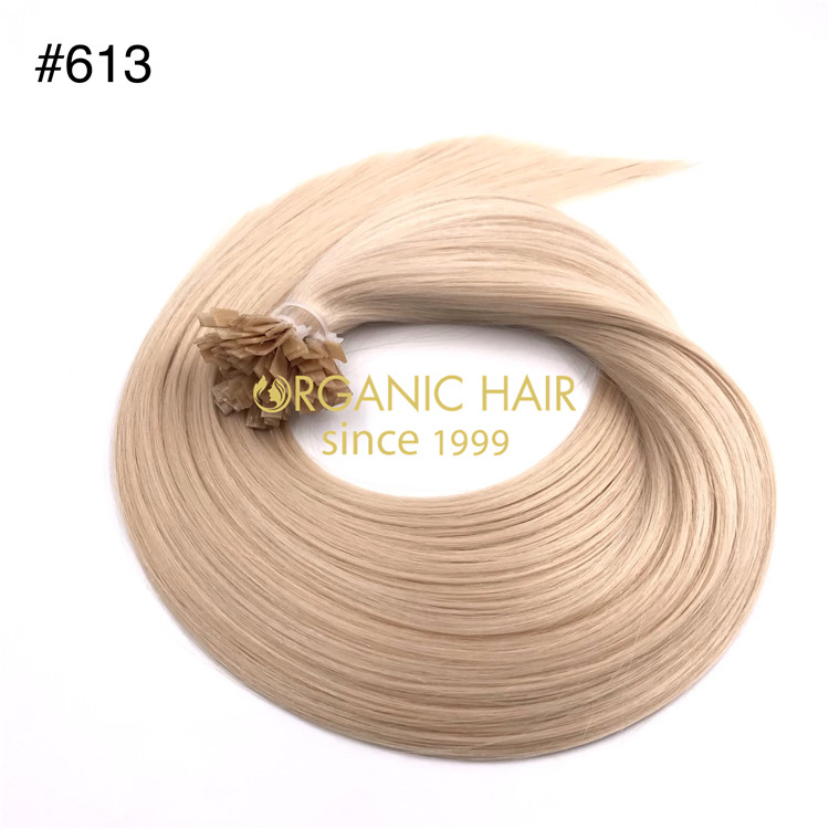 Wholesale human keratin flat tip #613 color and good reviews X351