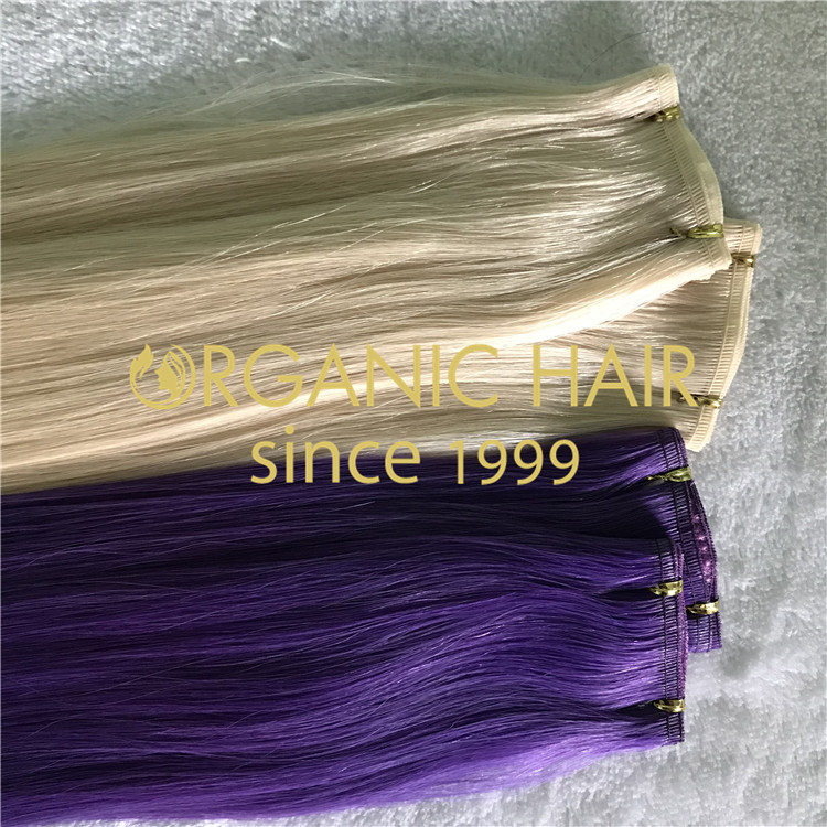 Flat weft hair extensions can be cut H287