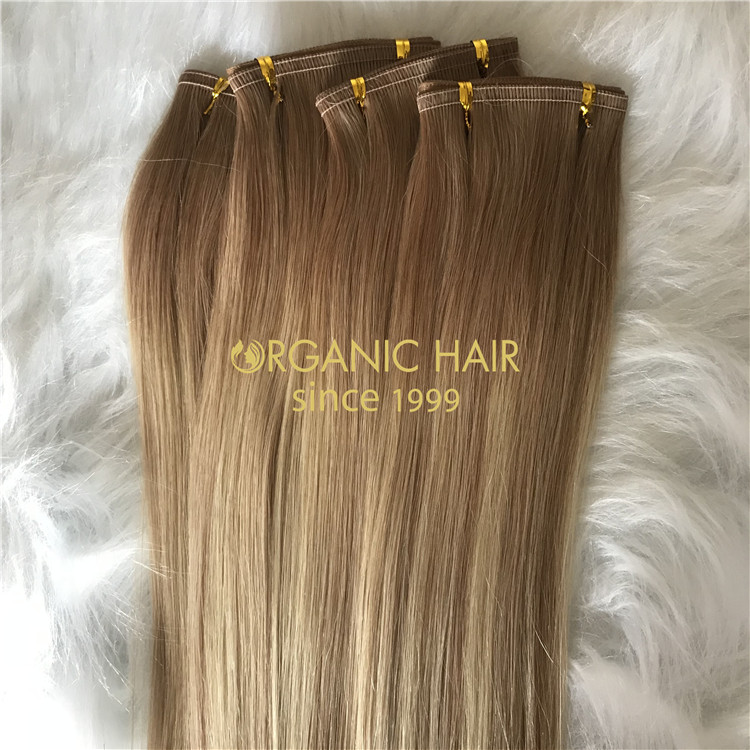 Human cuticle intact flat wefts hair extensions and good reviews X256