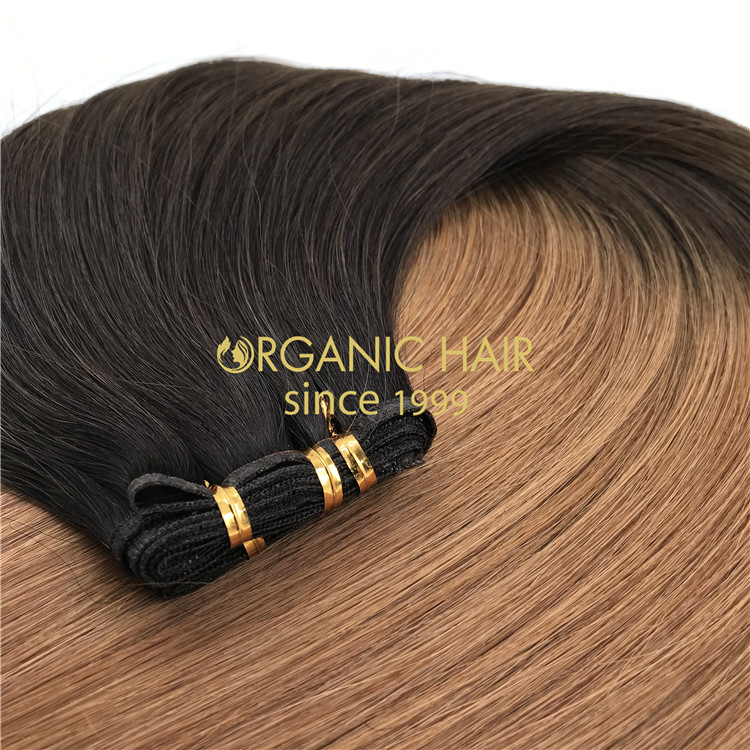 Wholesale human full cuticle flat wefts hair extensions X338