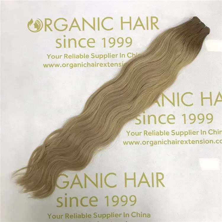 Wholesale human full cuticle remy genius weft natural wave R8P18/22 Color X412