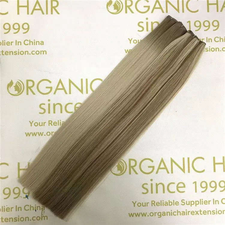 Wholesale human full cuticle intact genius weft hair extensions hot sale X404