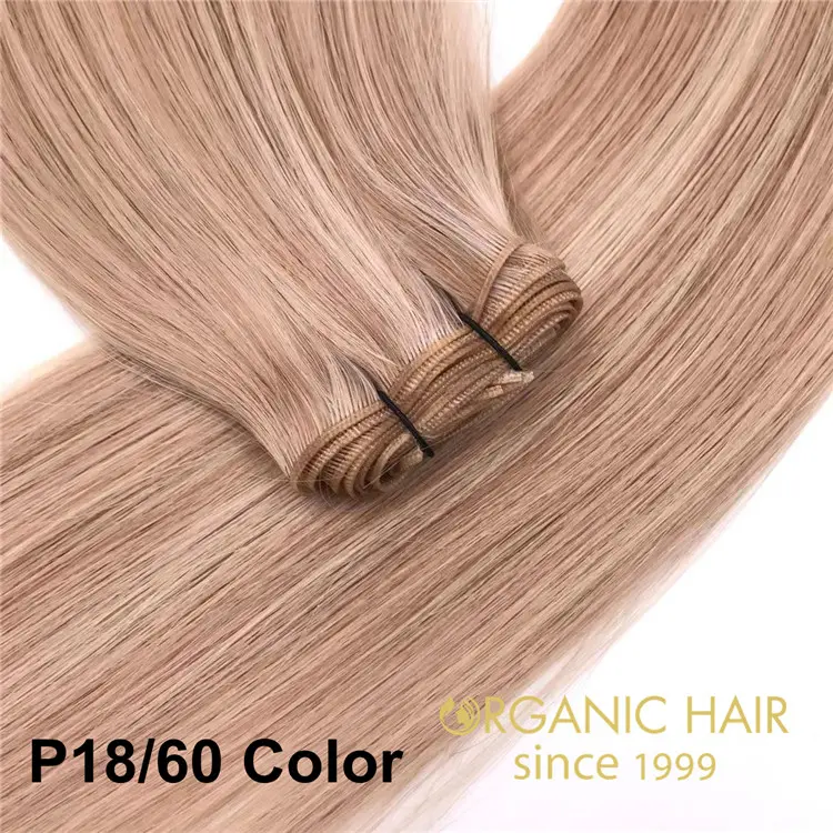 Wholesale human cuticle remy genius weft hair extensions piano 18/60 color  X405