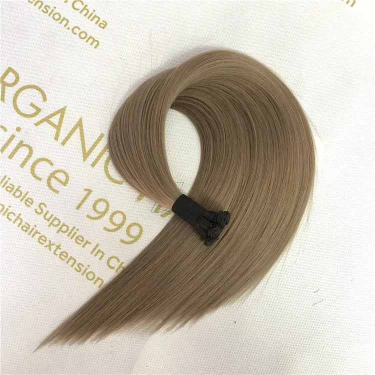 Wholesale human full cuticle intact remy genius weft hair extensions mix blonde color X431