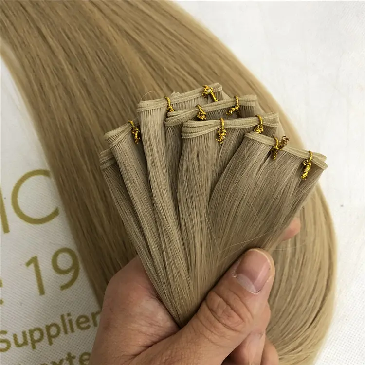 Wholesale highest selling Human genius weft hair extensions and customized color X420