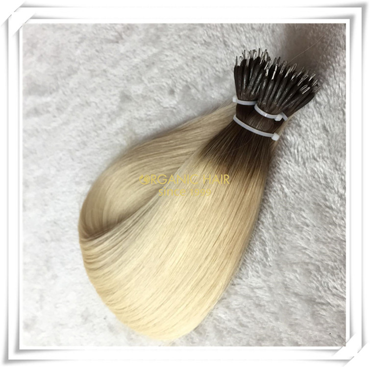Nano ring pre bonded best quality hair extensions CNY035 - Organic hair