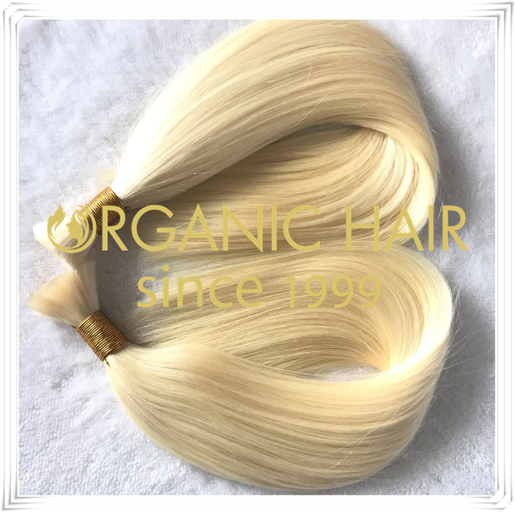 hand tied wefts Hair bulk #613 hair extensions C053