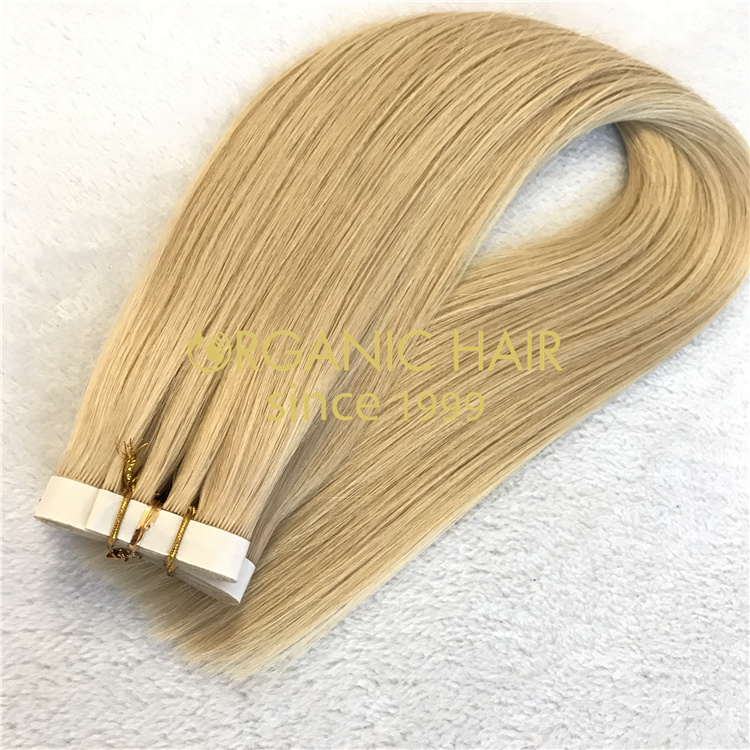 Best remy human PU skin weft hair extension vendor V48