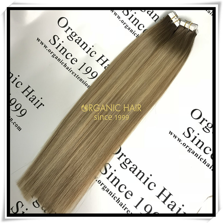 Most popular balayage color tape in hair extension C024