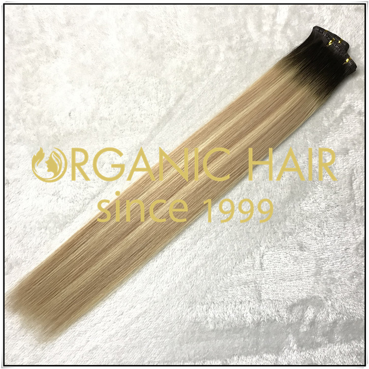 Full cuticle double drawn flat weft hair extension C023