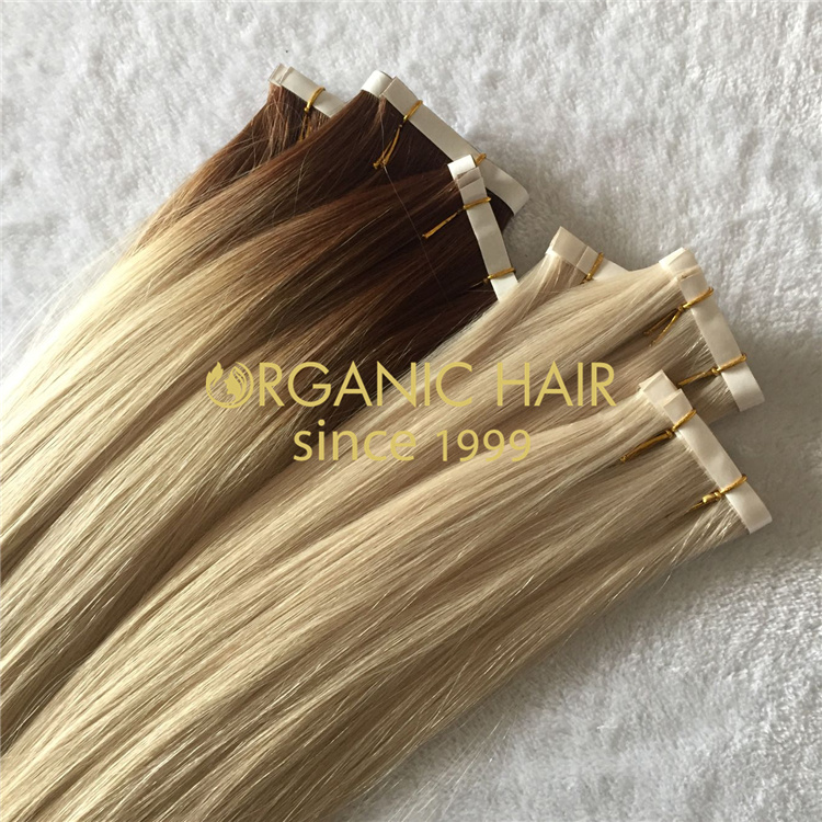 Invisible PU skin weft hair wholesale V85