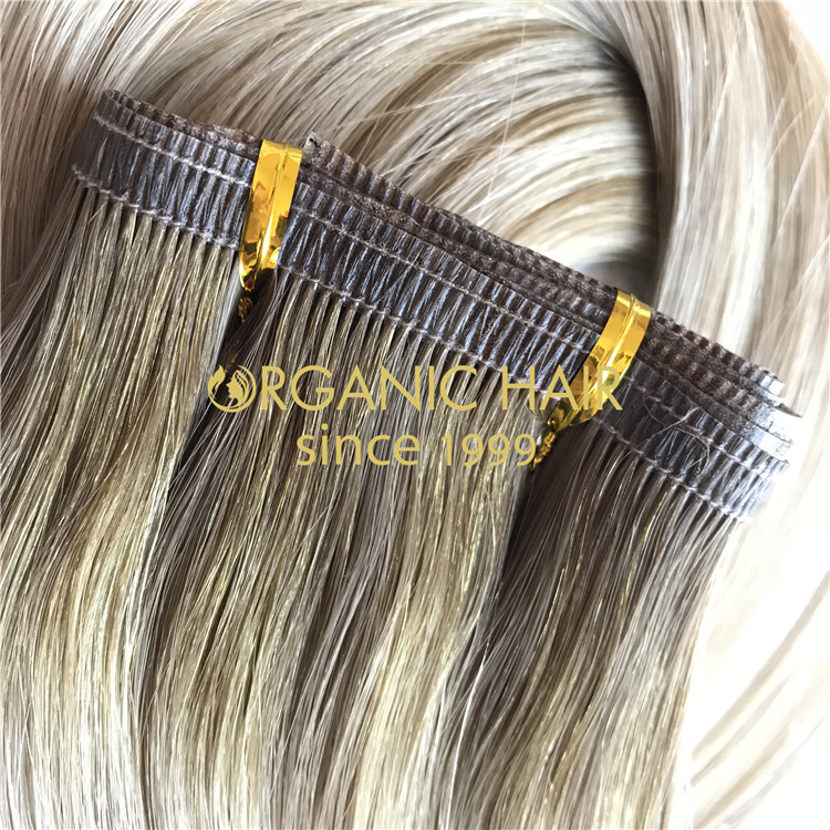 Professional seamless flat weft hair factory V73