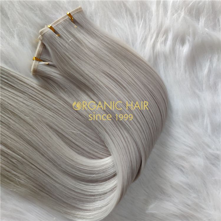 Ashy Blonde Beaded weft Extenions  H282