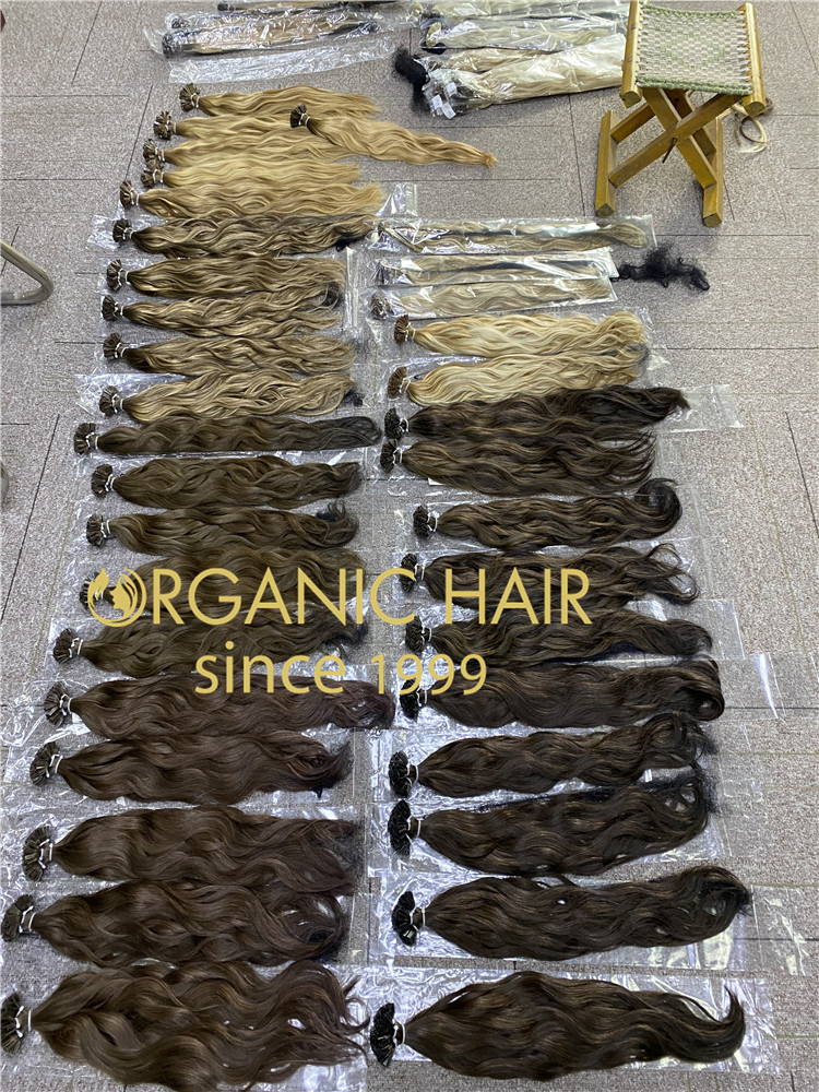 The best quality natural wave colored-keratin-hair extensions supplier -RB129