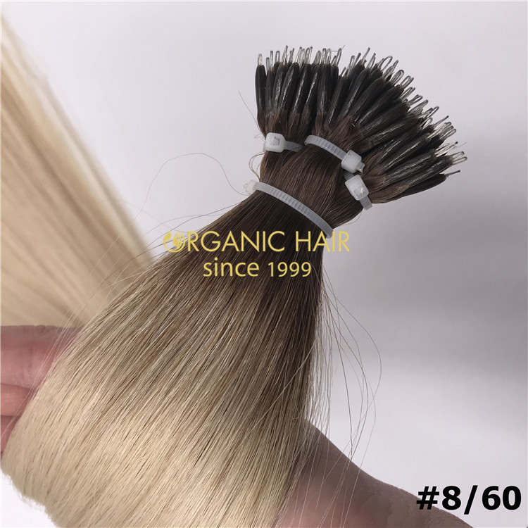 Nano ring hair extensions doubee drawn hair factory A12