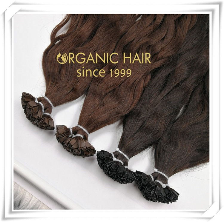 Natural wave V tip hair extension C078