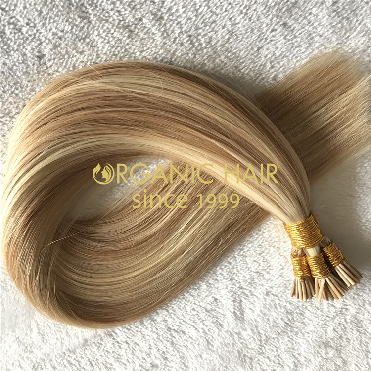 Wholesale virgin remy human pre bonded I tip extensions V74