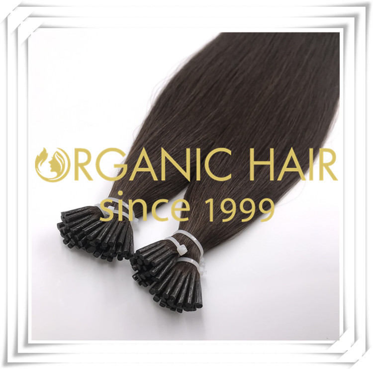 Dark color #4 I tip hair extensions C044