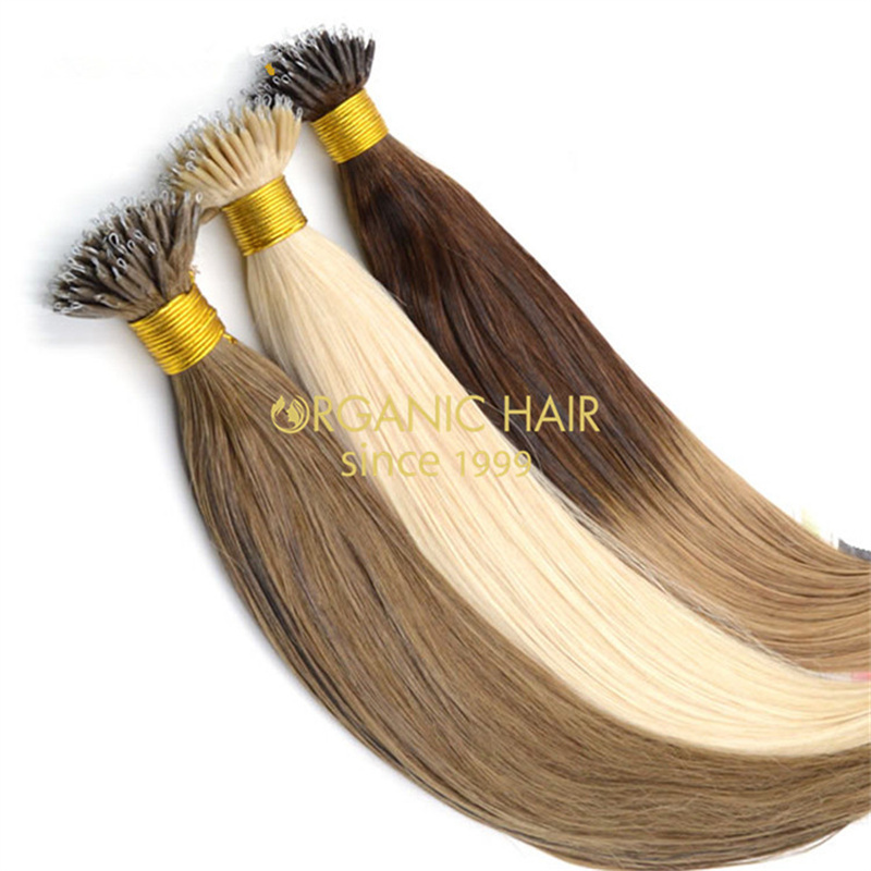 Wholesale 2021 hot-sale remy human nano ring hair extensions V113