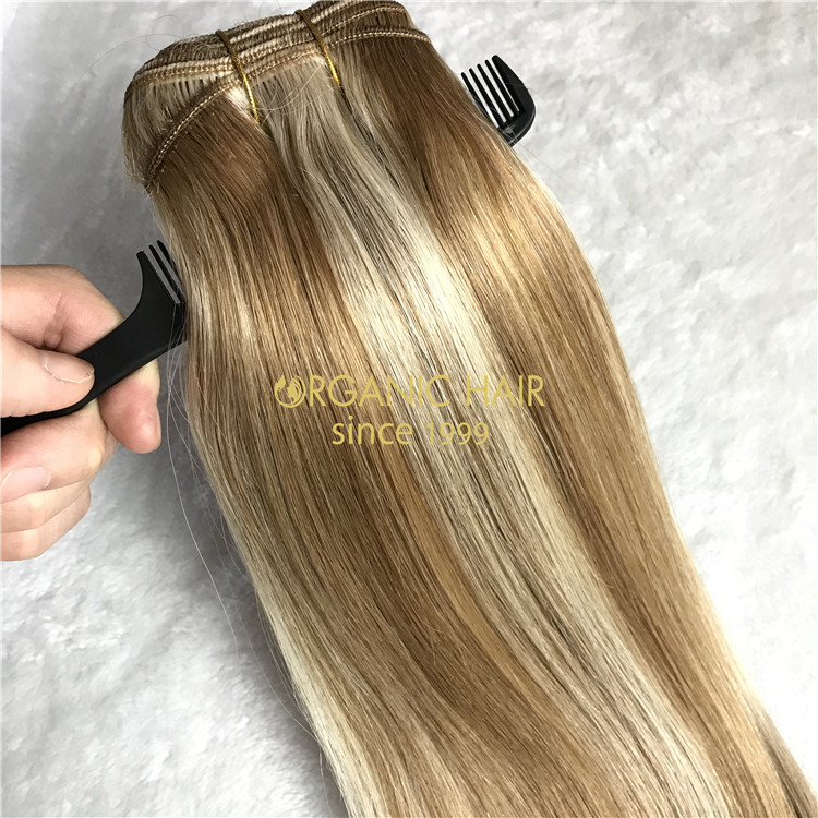 Piano color human cuticle hair weave hair extensions X275