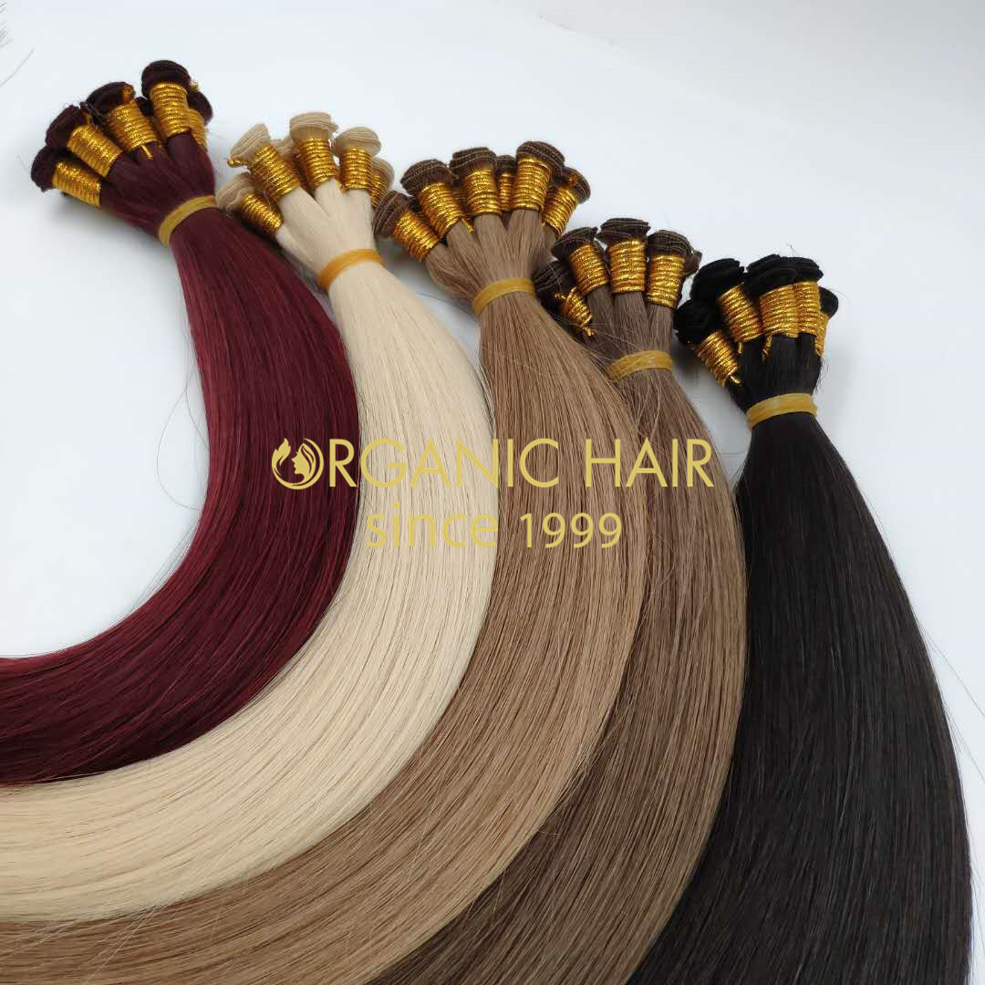 Wholesale popular color human handtied wefts good quality J08