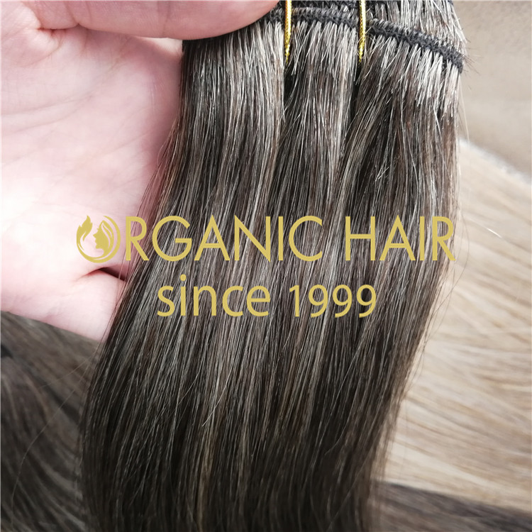 Mixed piano color hair wefts with Russian Mogolian hair  RB67