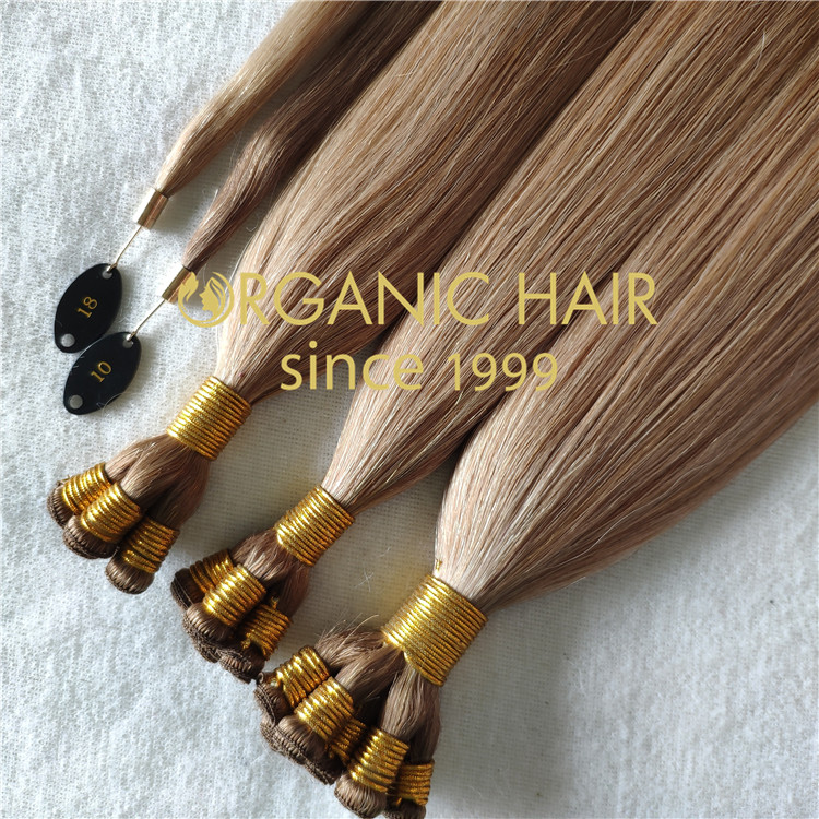 Full cuticle hand tied extensions supplier rb107
