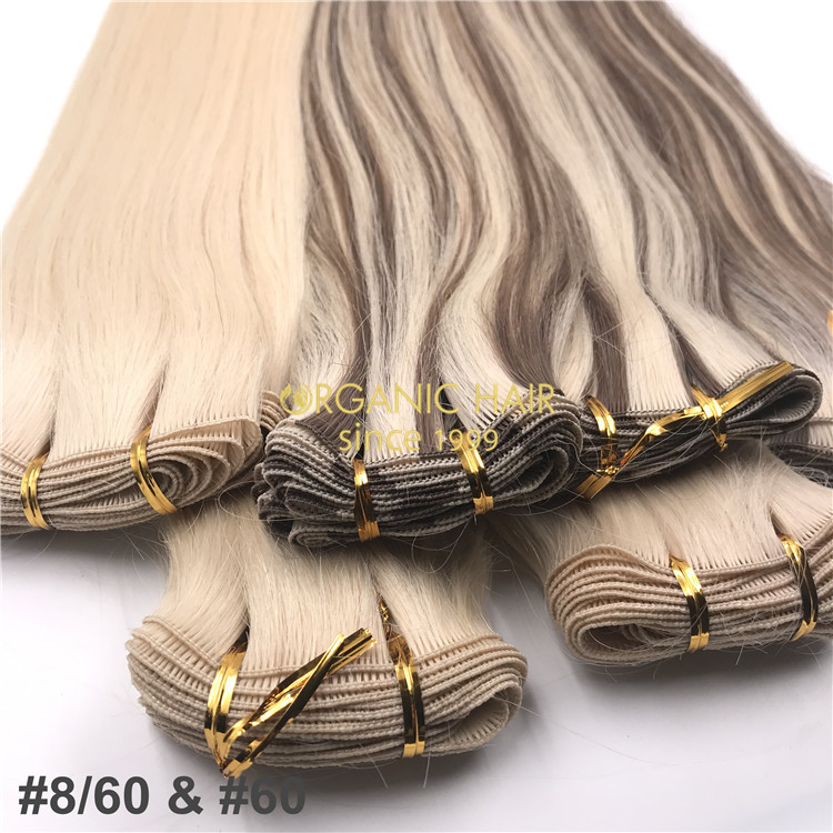 Wholesale Cuticle intact hand tied hair extensions RB92