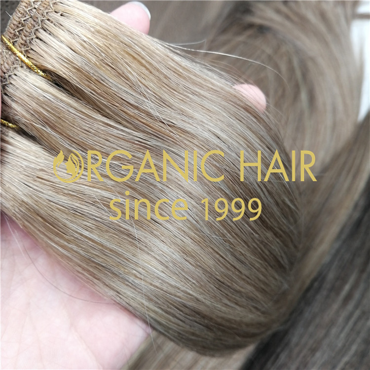 Mixed piano color hair wefts with Russian Mogolian hair  RB67