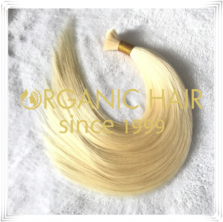 hand tied wefts Hair bulk #613 hair extensions C053