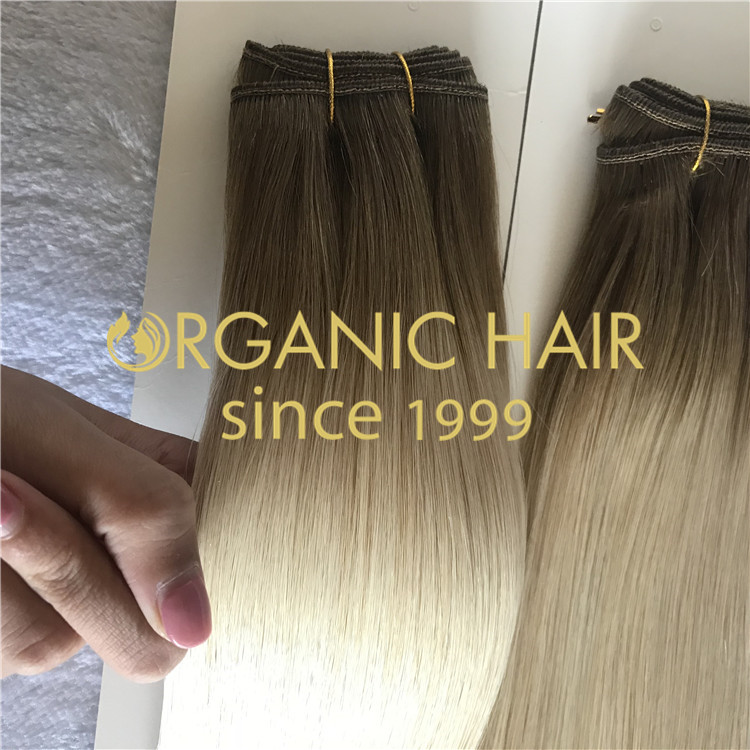Human hair ombre hand tied wefts extension on sale H227