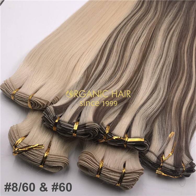 Piano color Hand tied-hair extension on sale H292