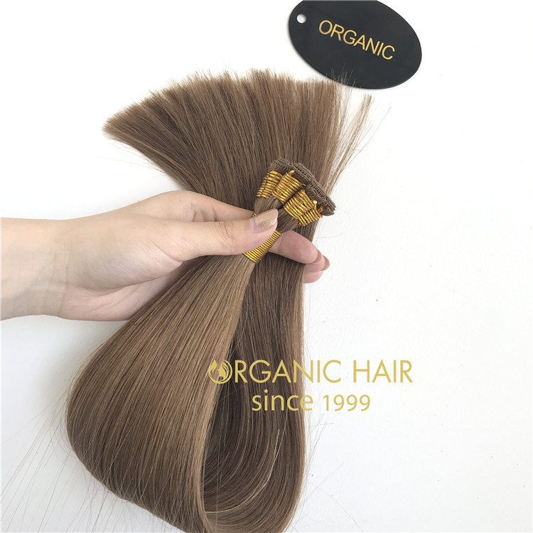 Full cuticle Mongolian Russian hair extension manufavtures RB81