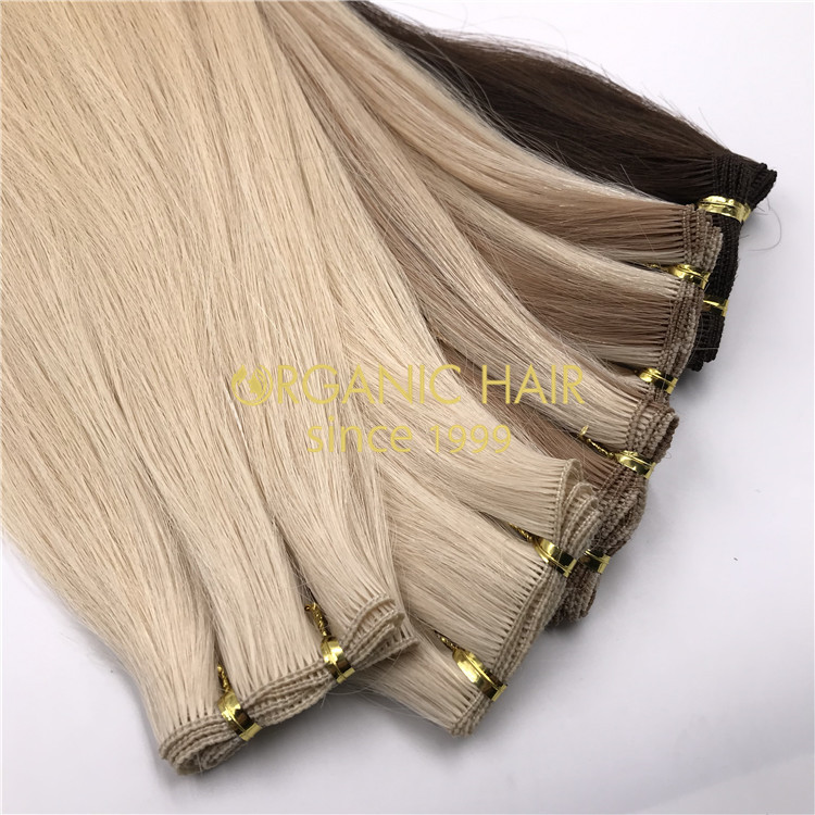 Custom Blonde Hand Tied Weft For Summer H280