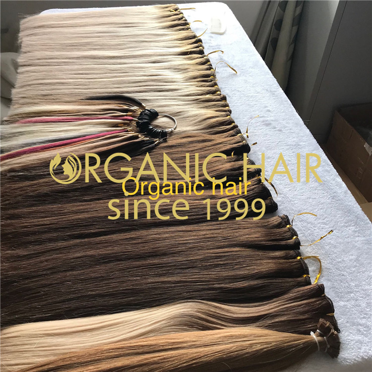 Human hair ombre hand tied wefts extension on sale H227