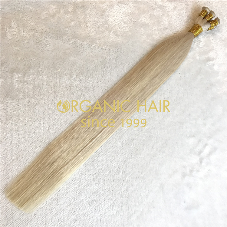 Best full cuticle intact human hair hand tied weft wholesle V64