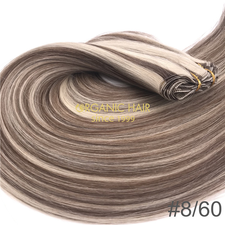 Piano key hand tied hair extension H288