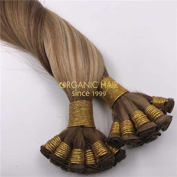 High Quality Mixed color Hand tied-hair extensions  H298