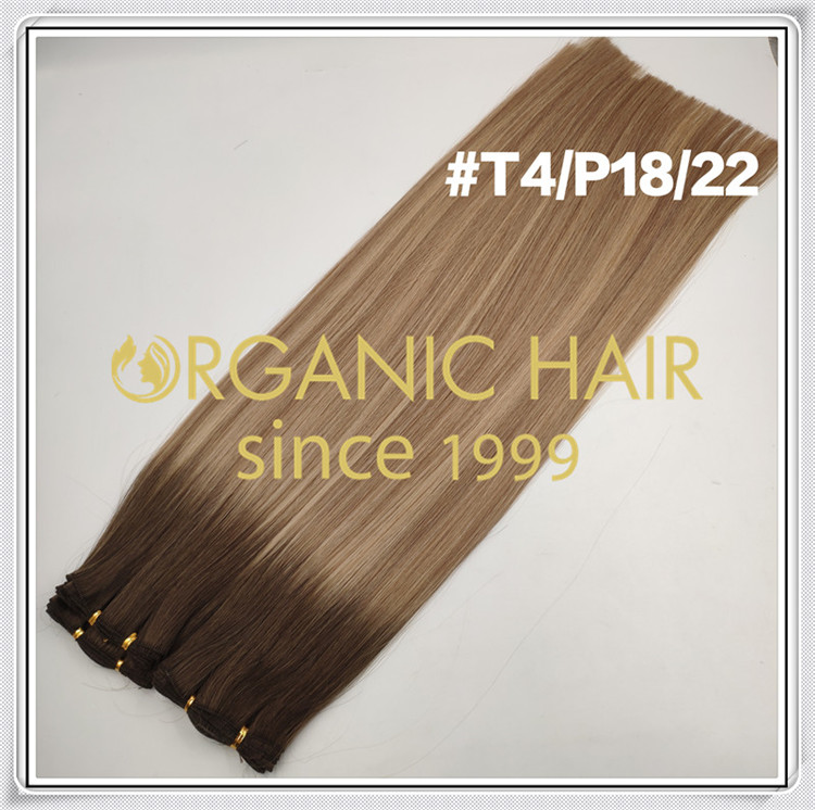 Custom color #T4/P18/22 wholesale hand tied hair C088