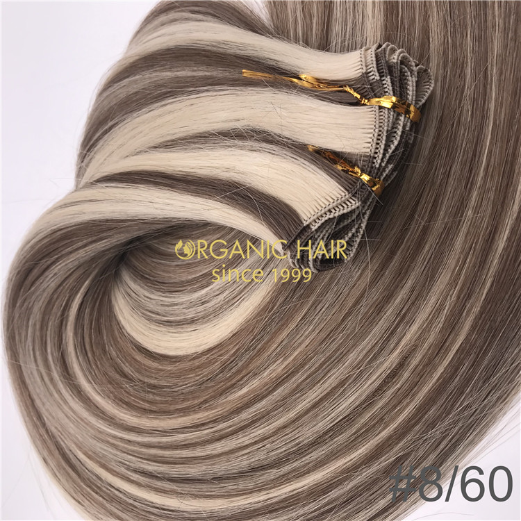 Piano key hand tied hair extension H288
