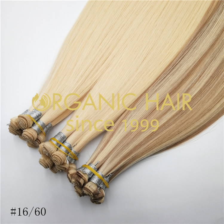 High-quality hand tied weft Hair Extensions Supplier rb117