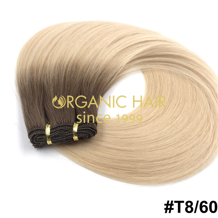 Ombre hand tied extensions without shedding or tangling H242