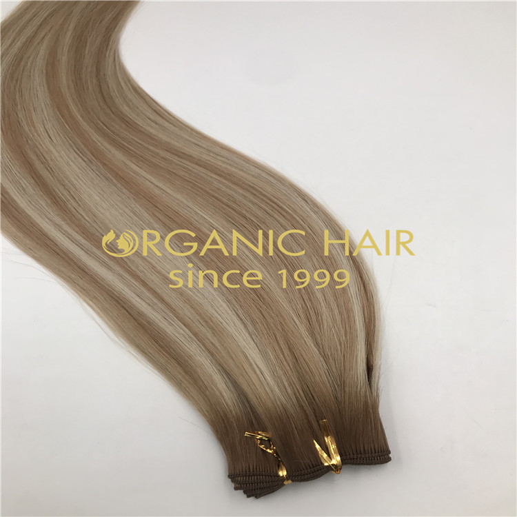 Full cuticle remi hand-tied wefts wholesale H325