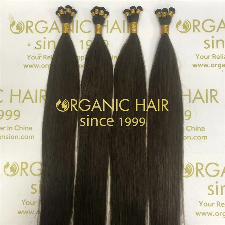 Wholesale human remy hand tied weft hair extension L