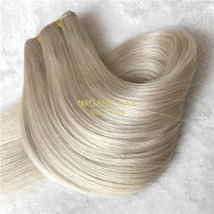 Strong and durable remy hand tied weft wholesale V76