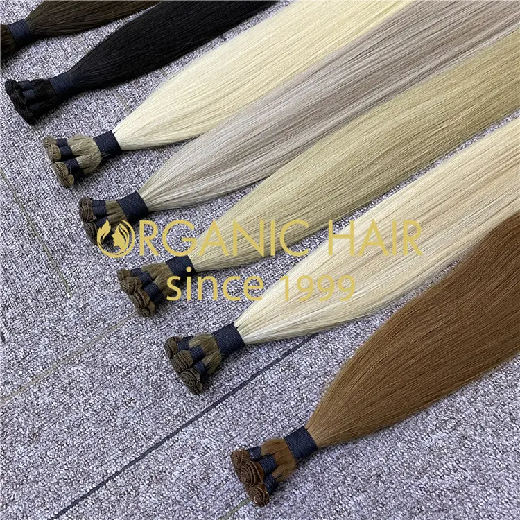 Cut-point hand tied weft supply from china hair factory r141