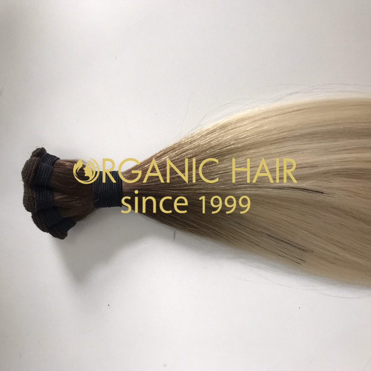  Cuticle intact ombre European hand-tied wefts wholesale H326
