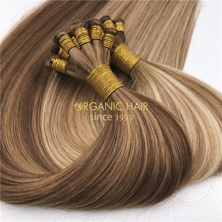  Mixed color Hand tied-hair extensions  H297