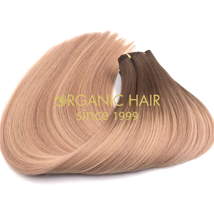 Customized color #T8/P18/22 human hand tied wefts X267